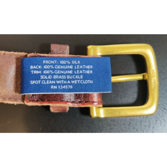 Vineyard Vines Orange Fish Canvas and Leather Tipped Men's belt Size 36 - Picture 8 of 16